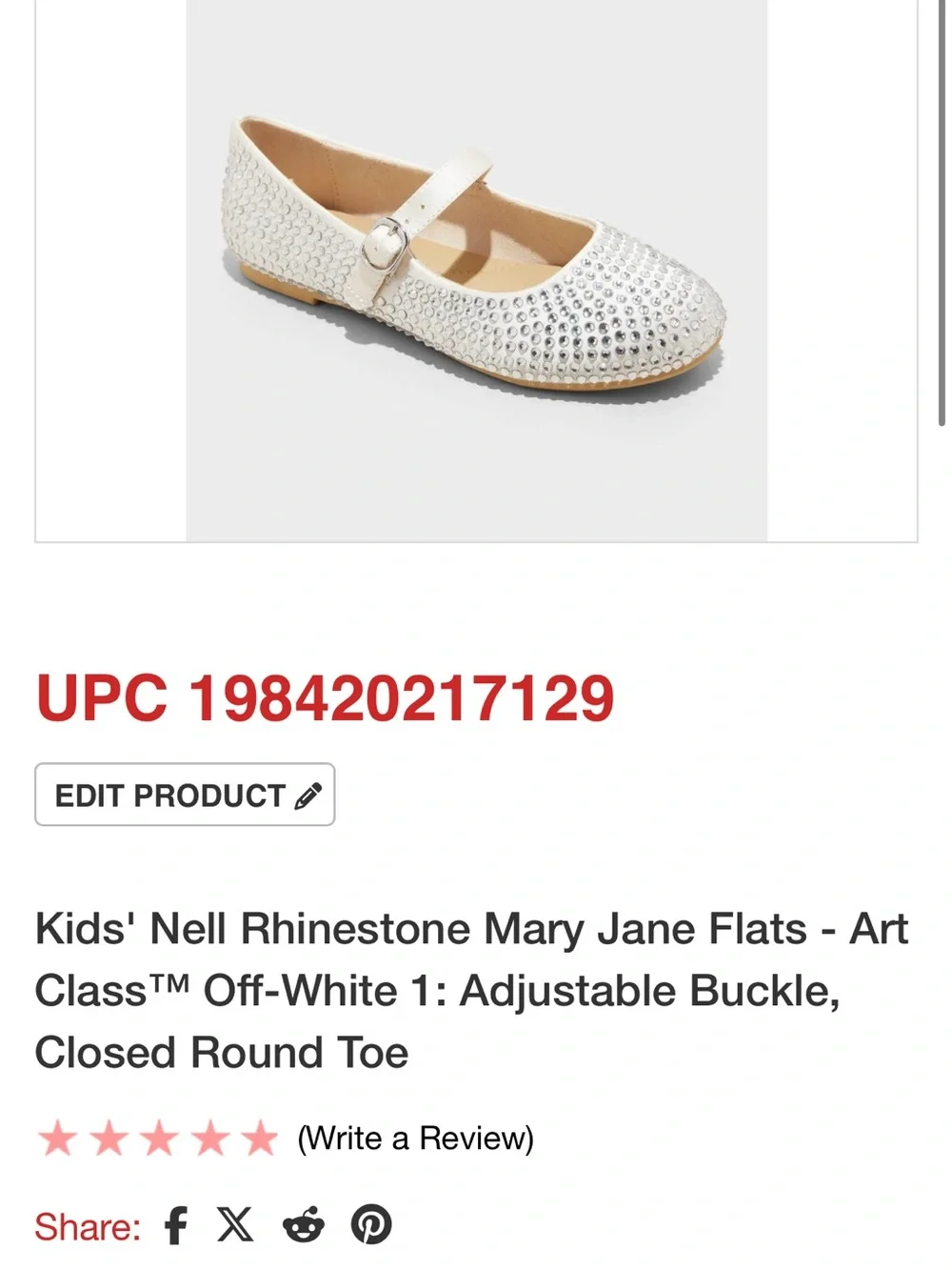 art class White Girls Mary Jane Flats with Rhinestones b154s